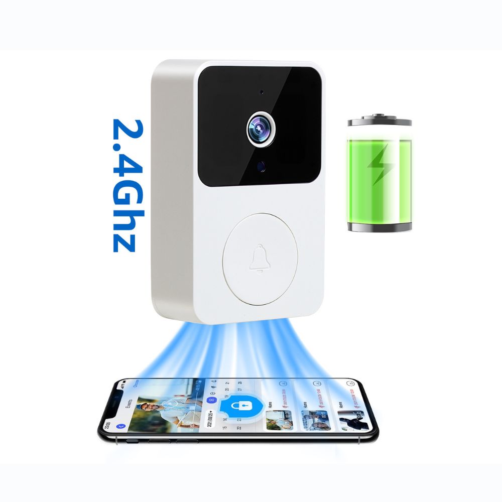 Campainha com Câmera Wi-Fi HD – Vídeo Porteiro Sem Fio Smart Home Recarregável