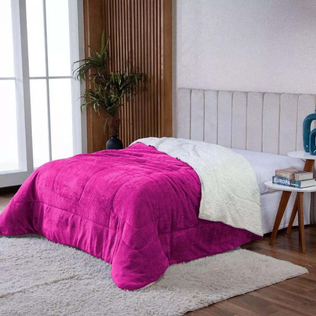 Edredom Queen Aveludado Térmico para Inverno