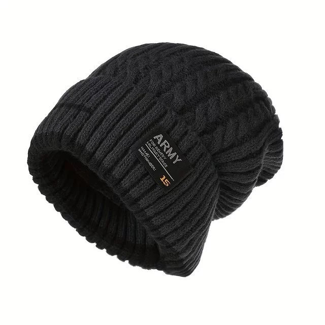 Gorro de Tricô Forrado Unissex para Inverno