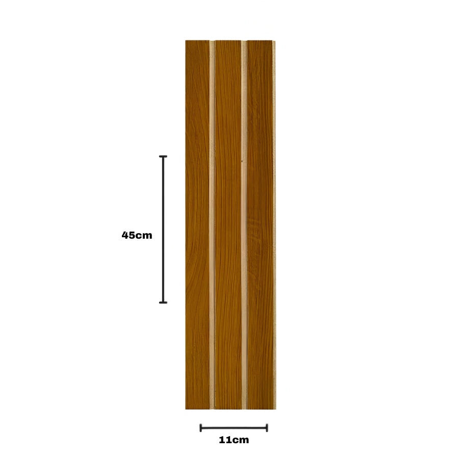 Kit 20 Painéis de Revestimento Ripado Decorativo em MDF – 45x11cm para Parede