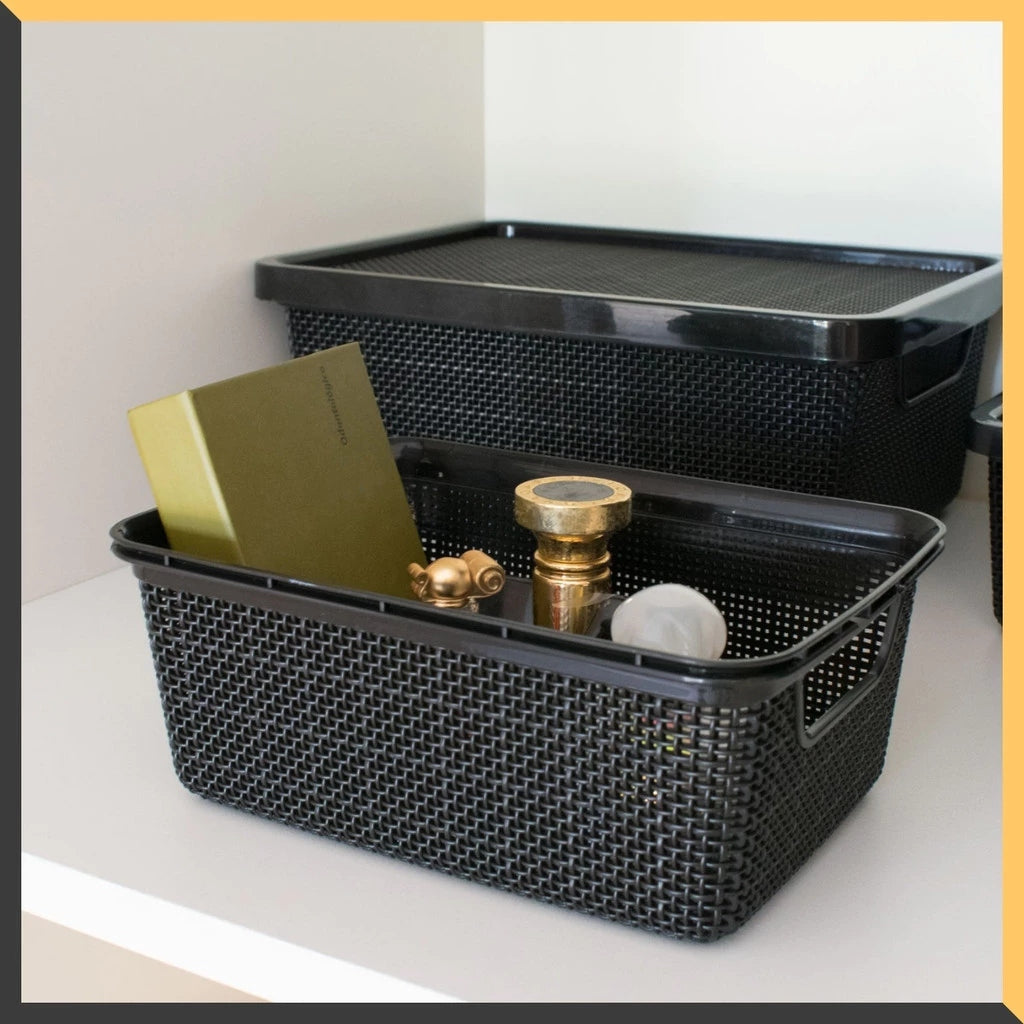 Kit 5 Caixas Organizadoras Multiuso com Tampa