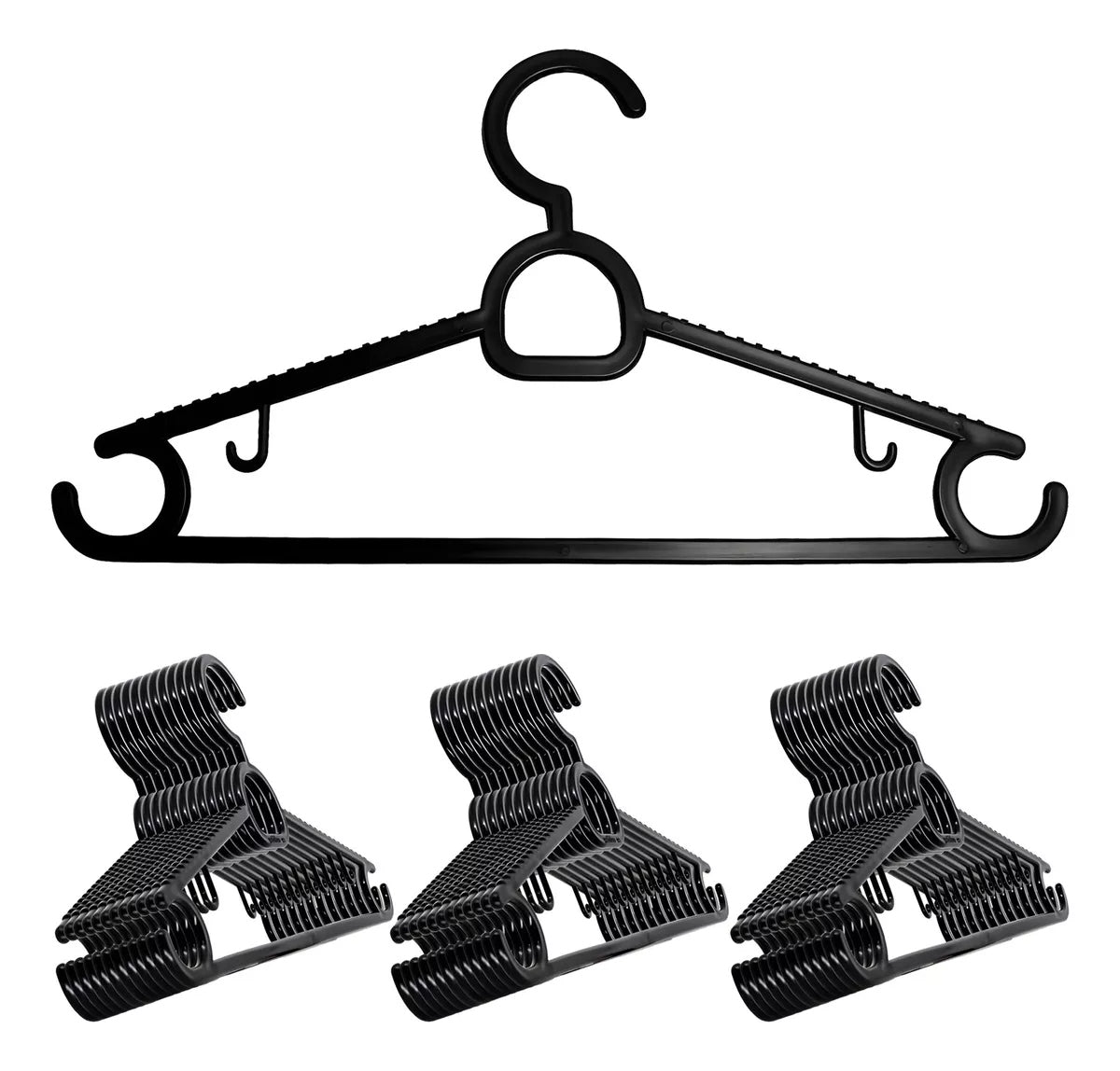 Kit 60 Cabides Antideslizantes Reforçados