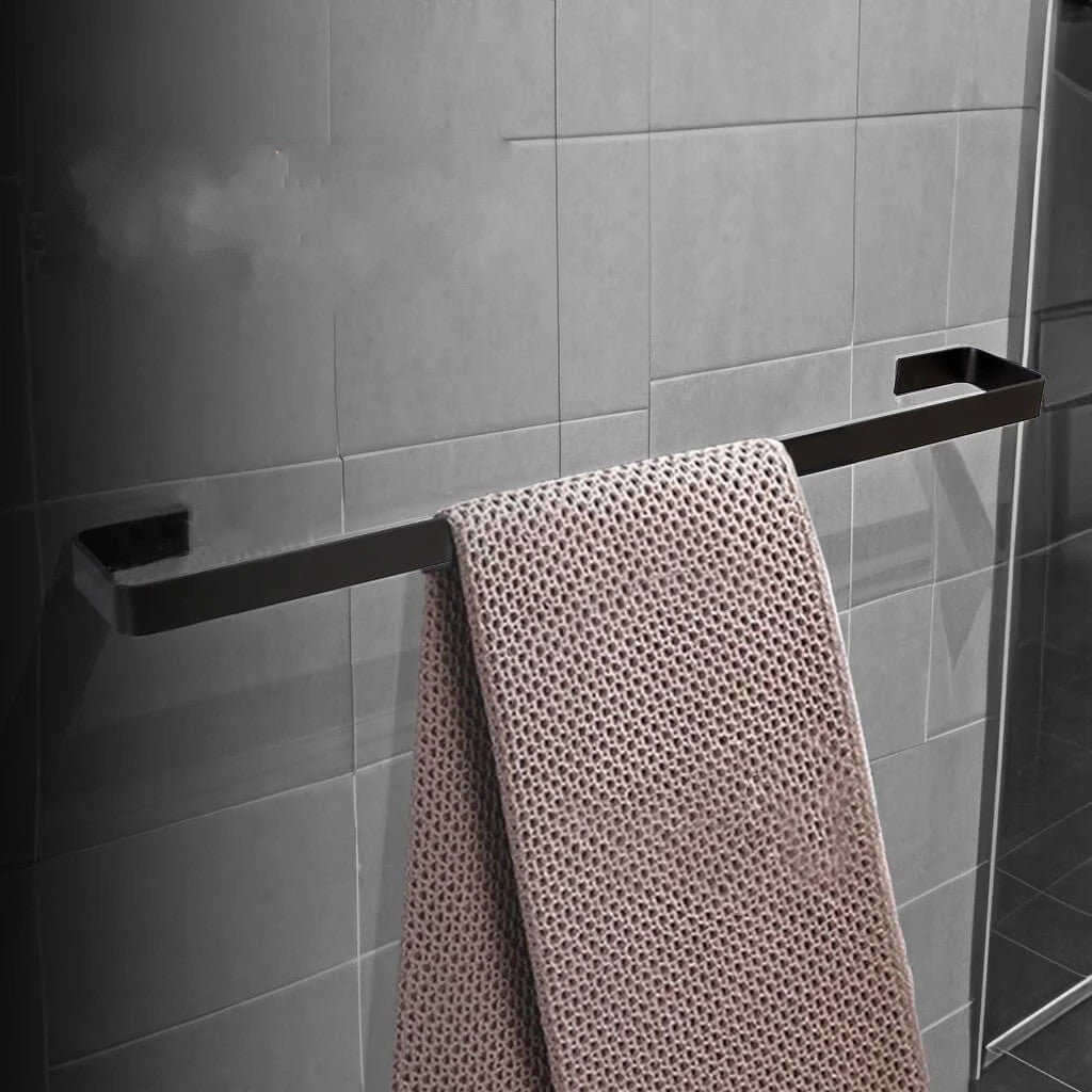 Kit Acessórios de Banheiro Preto de Alumínio