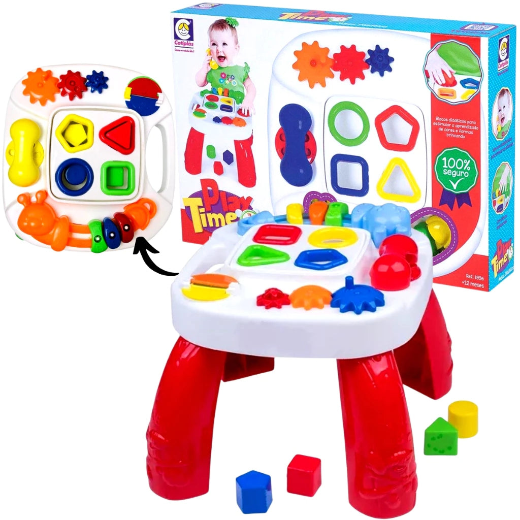 Mesa de Atividades Educativa Cotiplás – Brinquedo Didático para Bebês e Crianças
