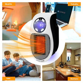 Aquecedor Elétrico Portátil para Tomada com Controle Remoto - WarmEase