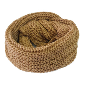 Cachecol Feminino de Tricô em Lã com Duas Voltas