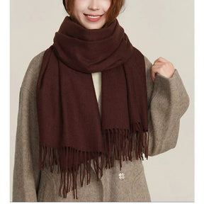 Cachecol Pashmina Unissex com Franjas em Poliéster 230g