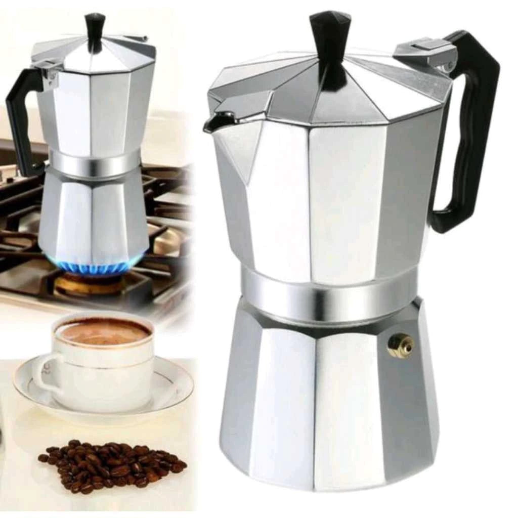 Cafeteira Italiana Moka Octogonal em Alumínio – Design Clássico