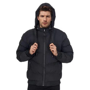 Casaco Masculino Peluciado com Capuz de Inverno