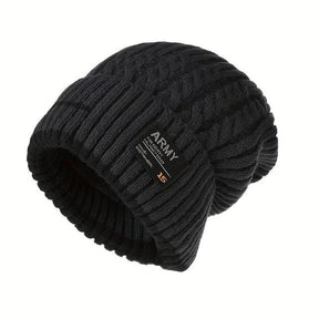 Gorro de Tricô Forrado Unissex para Inverno