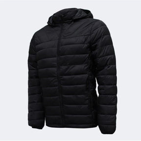 Jaqueta Masculina Puffer Impermeável Capuz Removível