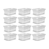 Kit 12 Potes com Trava Transparente Reutilizáveis