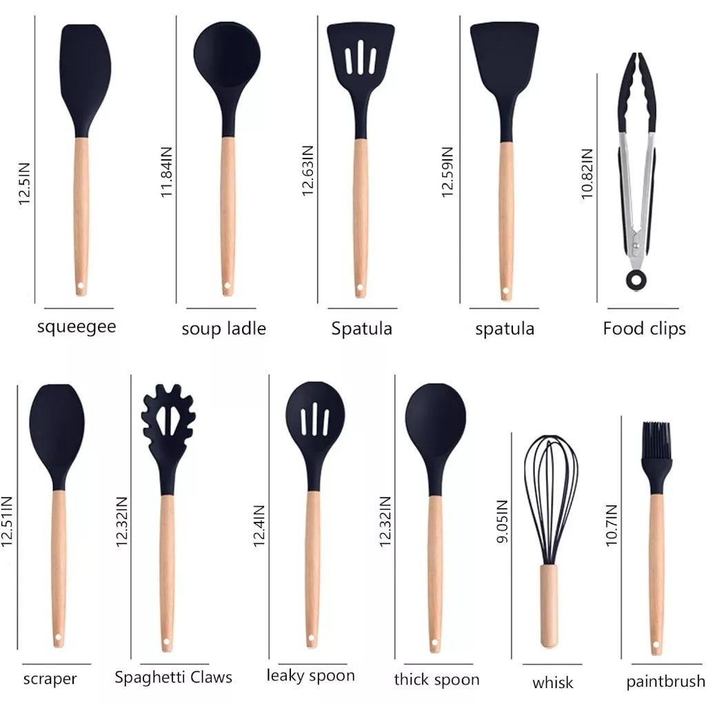 Kit 19 Peças Utensílios de Cozinha Completo com Tábua