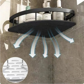 Kit 3 Suportes Organizadores de Shampoo – Prateleira de Banheiro Sem Furo em Alumínio Space Premium