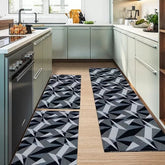 Kit 3 Tapetes Cozinha Antiderrapante Geométrico