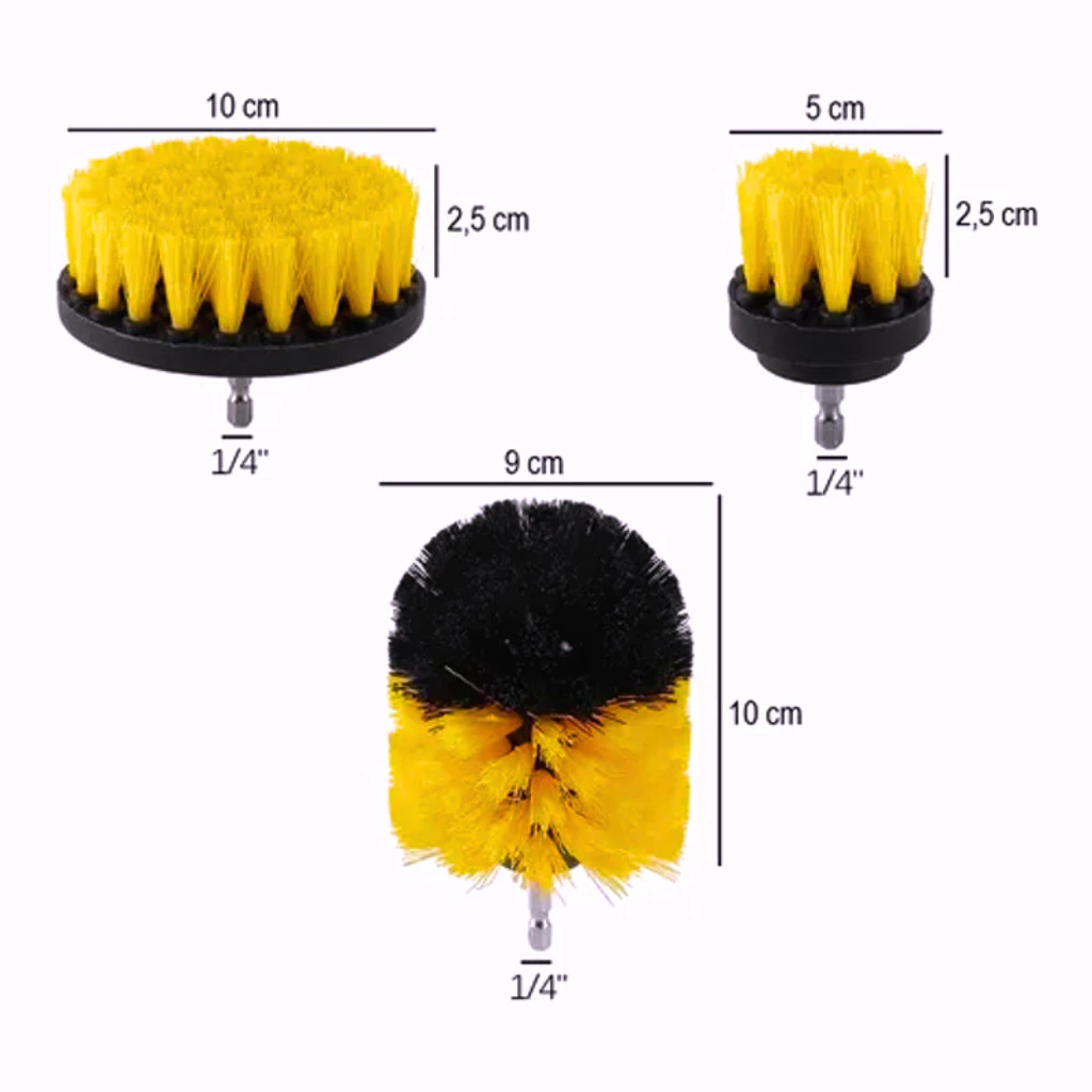 Kit Escovas de Limpeza para Parafusadeira e Furadeira