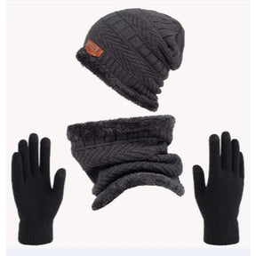 Kit Inverno Unissex Touca de Frio com Gola Forrada e Luva