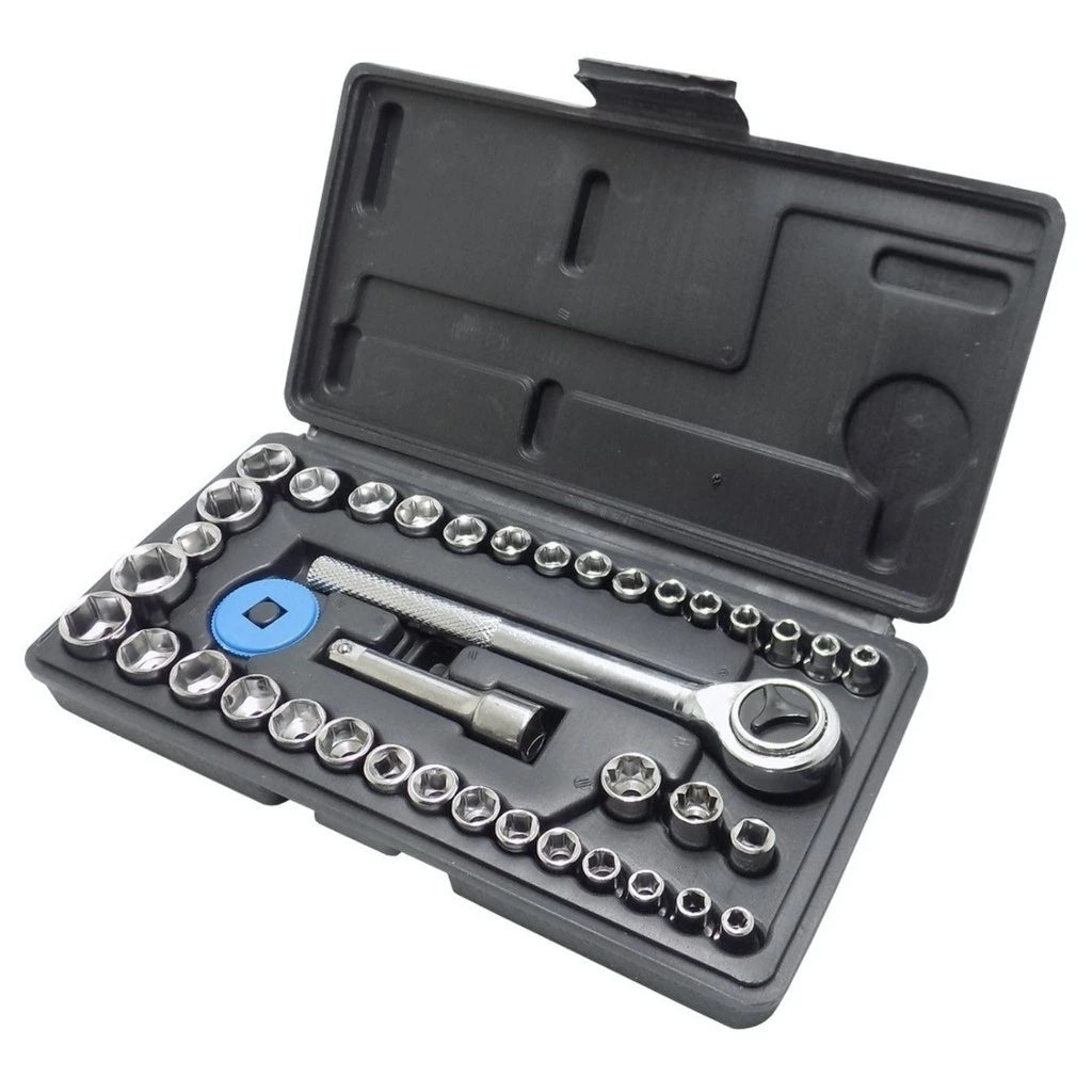 Kit com 46 Peças de Ferramentas Multifuncional com Maleta