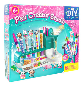 Kit de Artesanato Infantil DIY – Estúdio Criativo para Fazer Canetas de Areia Mágica com 50+ Acessórios Educativos