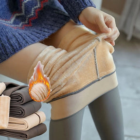 Meia-Calça Térmica Feminina Plus Size Forrada de Lã