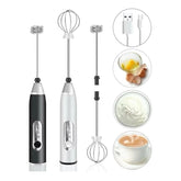 Mini Mixer Elétrico 2 em 1 para Bebidas e Ovos Recarregável