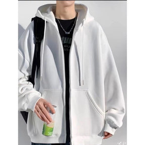 Moletom Unissex de Inverno Básico com Zíper e Capuz