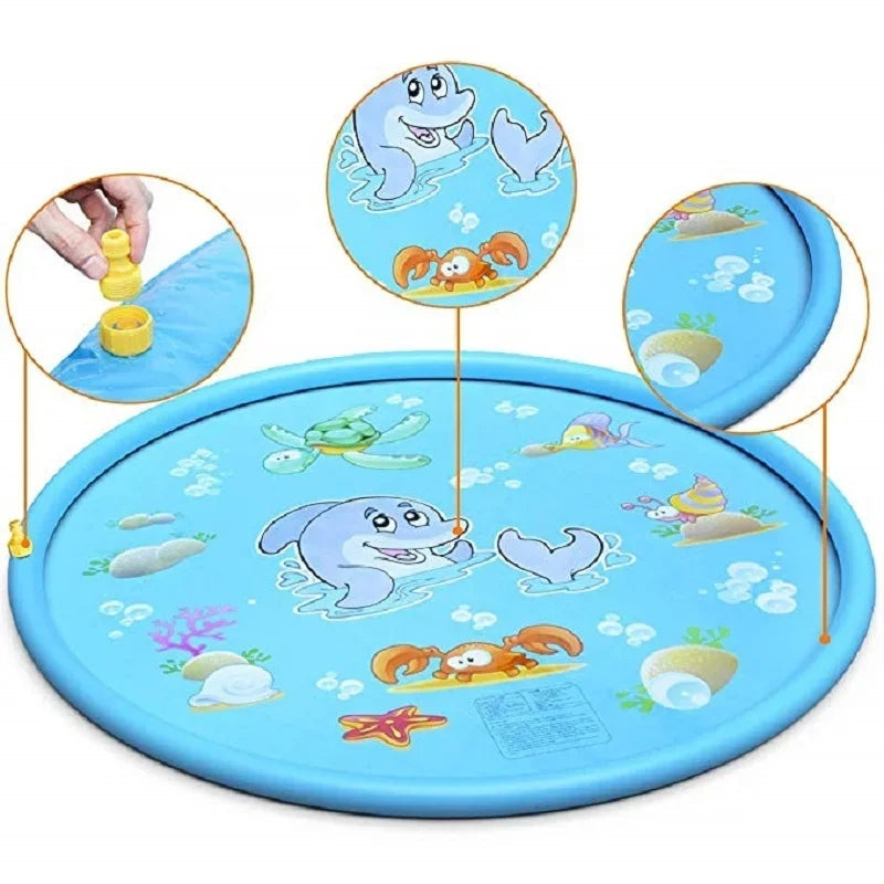 Piscina Inflável Infantil com Jatos de Água – Brinquedo Sprinkler ao Ar Livre 170cm