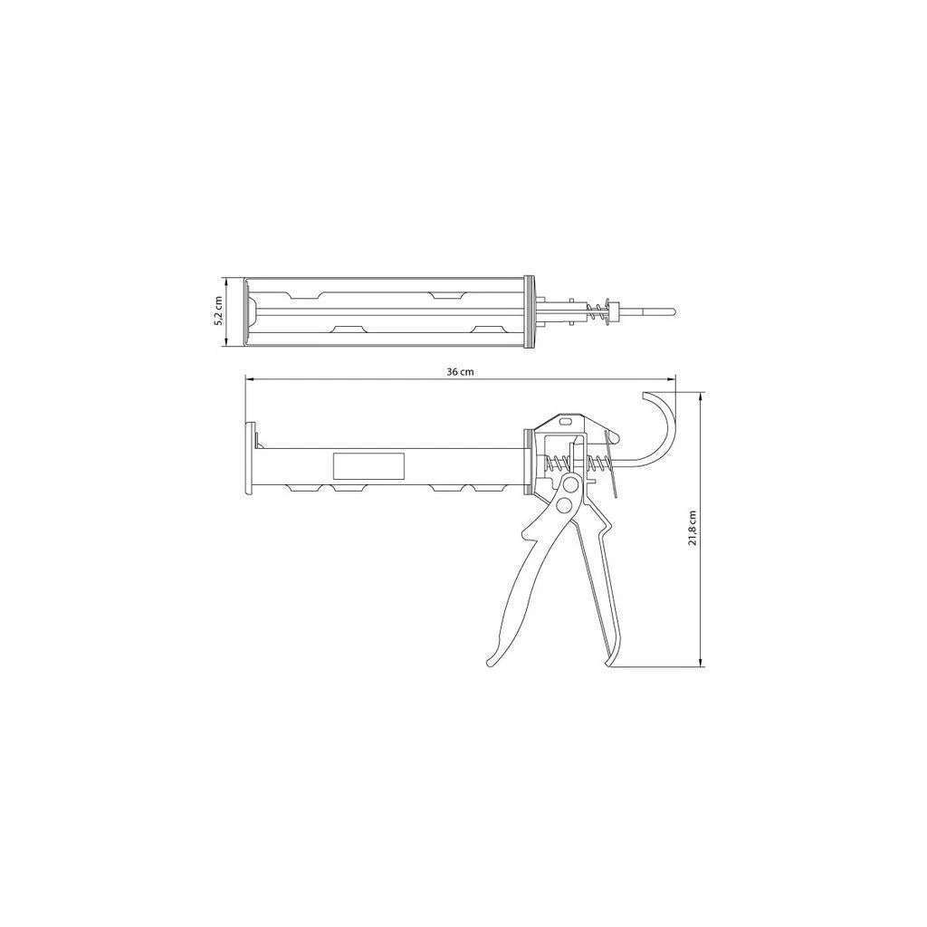 Pistola Aplicadora para Tubo de Silicone em Aço