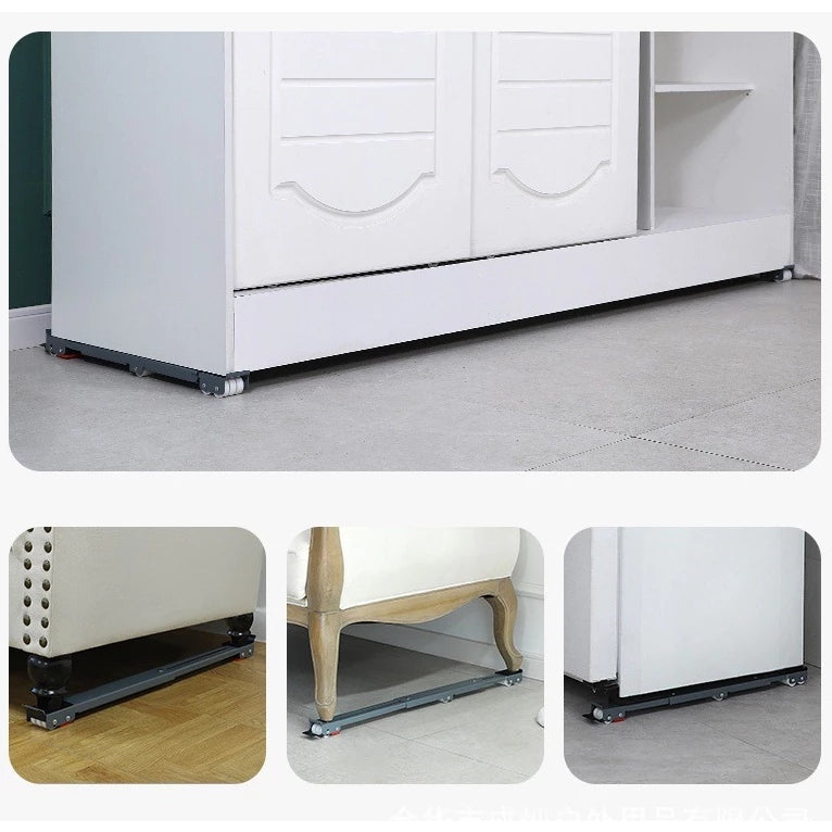 Suporte Base Móvel para Moveis Pesados em Aço Inoxidável