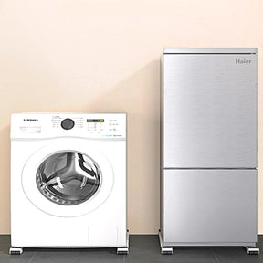 Suporte com Rodinhas Ajustável – Base para Geladeira, Fogão e Máquina de Lavar